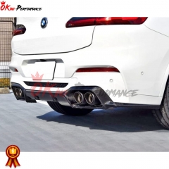 3D Style Carbon Fiber Rear Diffuser For BMW F98 X4M 2019-2021