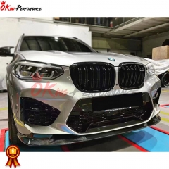 3D Style Carbon Fiber Front Lip For BMW F97 X3M F98 X4M 2019-2021