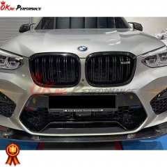 3D Style Carbon Fiber Front Lip For BMW F97 X3M F98 X4M 2019-2021