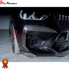 Karbel Style Dry Carbon Fiber Fog Light Cover Trims For BMW F97 X3M F98 X4M 2019-2021