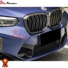 Dry Carbon Fiber Replacement Front Grille For BMW F97 X3M LCI 2019-2024