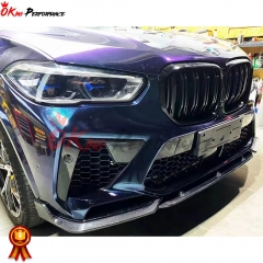 MT Style Carbon Fiber Front Lip For BMW F95 X5M 2019-2023