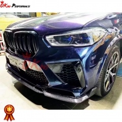 MT Style Carbon Fiber Front Lip For BMW F95 X5M 2019-2023