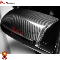 Dry Carbon Fiber Replacement Side Mirror Cover For BMW X5M F85 2015-2018