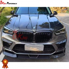 LD Style Carbon Fiber Front Bumper Vent Cover Trims For BMW F95 X5M 2019-2023