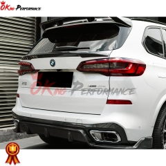 Black Knight Style Carbon Fiber Rear Spoiler For BMW X5 G05 2019-2023