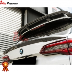 Black Knight Style Carbon Fiber Rear Spoiler For BMW X5 G05 2019-2023