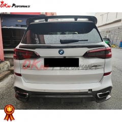 Black Knight Style Carbon Fiber Roof Spoiler For BMW X5 G05 2019-2023