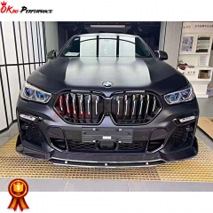 Carbon Fiber Front Lip For BMW X6 G06 2019-2023
