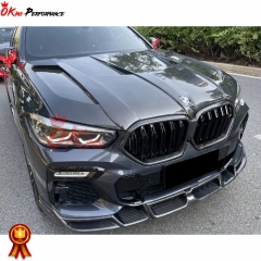 LD Style Carbon Fiber Front Grille For BMW X6 G06 2019-2023