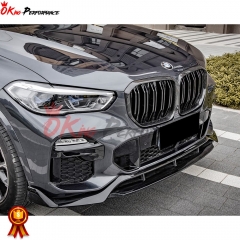 Double Slat Style Dry Carbon Fiber Front Grille For BMW X5 G05 2019-2023