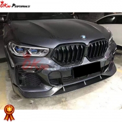 AC Style Carbon Fiber Front Lip For BMW X6 G06 2019-2023