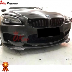 V Style Carbon Fiber Front Lip For BMW 6 Series F06 F12 F13 M6 2011-2016