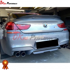 PSM Style Carbon Fiber Rear Wing Trunk Spoiler For BMW 6 Series F06 F13 2011-2016