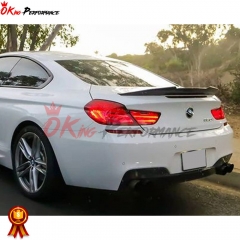 PSM Style Carbon Fiber Rear Wing Trunk Spoiler For BMW 6 Series F06 F13 2011-2016