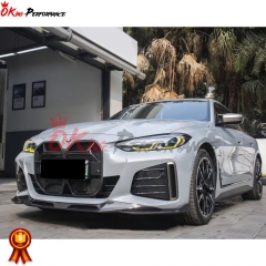 CSL ACC Style Dry Carbon Fiber Front Bumper Grille For BMW i4 2021-2024