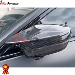 M4 Style Dry Carbon Fiber Replacement Mirror Cover For BMW i4 2021-2024