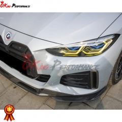 CSL ACC Style Dry Carbon Fiber Front Bumper Grille For BMW i4 2021-2024