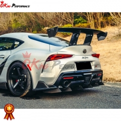 Varis Style Carbon Fiber Bumper Rear Shround Splitter Spats For Toyota GR Supra MK5 A90 A91 2019-2024