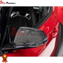 Dry Carbon Fiber Repalcement Side Mirror Cover For Toyota GR Supra MK5 A90 A91 2019-2024