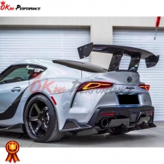 Varis Style Carbon Fiber Bumper Rear Diffuser With Fins For Toyota GR Supra MK5 A90 A91 2019-2024