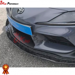 Varis Style Carbon Fiber Front Bumper Canards For Toyota GR Supra MK5 A90 A91 2019-2024