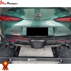 Varis Style Carbon Fiber Bumper Rear Diffuser With Fins For Toyota GR Supra MK5 A90 A91 2019-2024