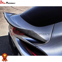 V Style Dry Carbon Fiber Trunk Spoiler Rear Wing For Toyota GR Supra MK5 A90 A91 2019-2024