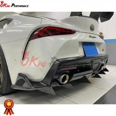 Varis Style Carbon Fiber Bumper Rear Shround Splitter Spats For Toyota GR Supra MK5 A90 A91 2019-2024