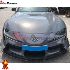 Varis Style Carbon Fiber Front Bumper Canards For Toyota GR Supra MK5 A90 A91 2019-2024