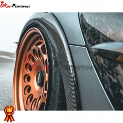 Artisan Style Carbon Fiber Wide Fender Flare Wheel Trim 8 Pcs For Toyota GR Supra MK5 A90 A91 2019-2024