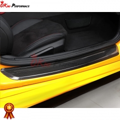 Dry Carbon Fiber Side Door Sill Plate Cover (add on) For Toyota GR Supra MK5 A90 A91 2019-2024