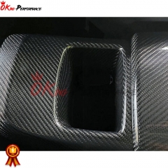 Dry Carbon Fiber Interiors Rear Armrest Console Storage Cover Kits For Toyota GR Supra MK5 A90 A91 2019-2024