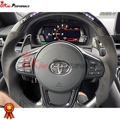 V1 Custom Made Carbon Fiber LED Display Steering Wheel For Toyota GR Supra MK5 A90 A91 2019-2024