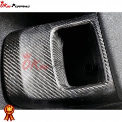 Dry Carbon Fiber Interiors Rear Armrest Console Storage Cover Kits For Toyota GR Supra MK5 A90 A91 2019-2024