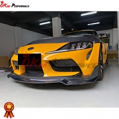 MB Style Carbon Fiber Front Lip For Toyota GR Supra MK5 A90 A91 2019-2024