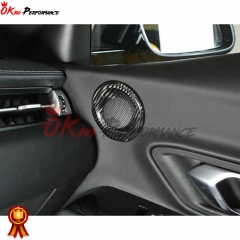 Dry Carbon Fiber Interiors Door Speaker Surround Trim Kits For Toyota GR Supra MK5 A90 A91 2019-2024