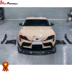 CMST Style Carbon Fiber Front Canards For Toyota GR Supra MK5 A90 A91 2019-2024