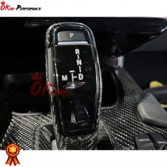 Dry Carbon Fiber Interiors Gear Shift Knob Cover Kits For Toyota Supra MK5 A90 A91 GR 2019-2024