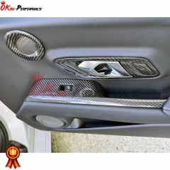 Dry Carbon Fiber Interiors Window Switch Panel Cover Trim Kits For Toyota Supra MK5 A90 A91 GR
