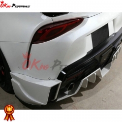 RJ Style Carbon Fiber Rear Diffuser For Toyota Supra MK5 A90 A91 GR 2019-2024