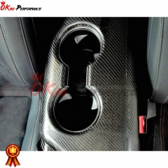 Dry Carbon Fiber Interiors Armrest Console Cup Holder Cover Kits For Toyota Supra MK5 A90 A91 GR