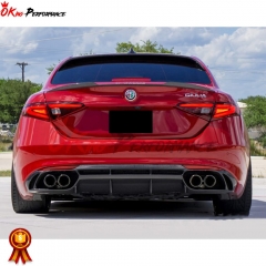 A Style Carbon Fiber Rear Diffuser For Alfa Romeo Giulia Base Ti 2016-2023