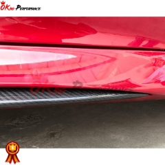 Quadrifoglio Style Partial Dry Carbon Fiber Side Skirt For Alfa Romeo Giulia 2016-2023