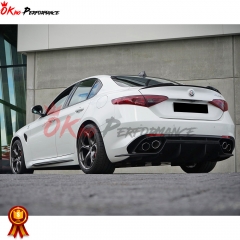 Quadrifoglio Style Partial Carbon Fiber Side Skirt For Alfa Romeo Giulia 2016-2023