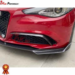 A Style Carbon Fiber Front Bumper Vent Trim For Alfa Romeo Giulia Base Ti 2016-2023