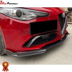 C Style Carbon Fiber Front Lip For Alfa Romeo Giulia Base Ti 2016-2023