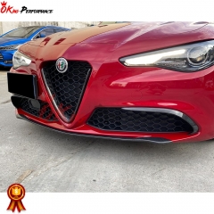 B Style Carbon Fiber Front Bumper Vent Trim For Alfa Romeo Giulia Base Ti 2016-2023