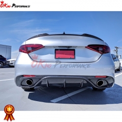 Plastic Rear Diffuser For Alfa Romeo Giulia Base Ti 2016-2023