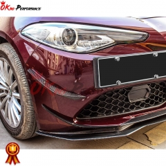 B Style Carbon Fiber Front Bumper Canards For Alfa Romeo Giulia Base Ti 2016-2023